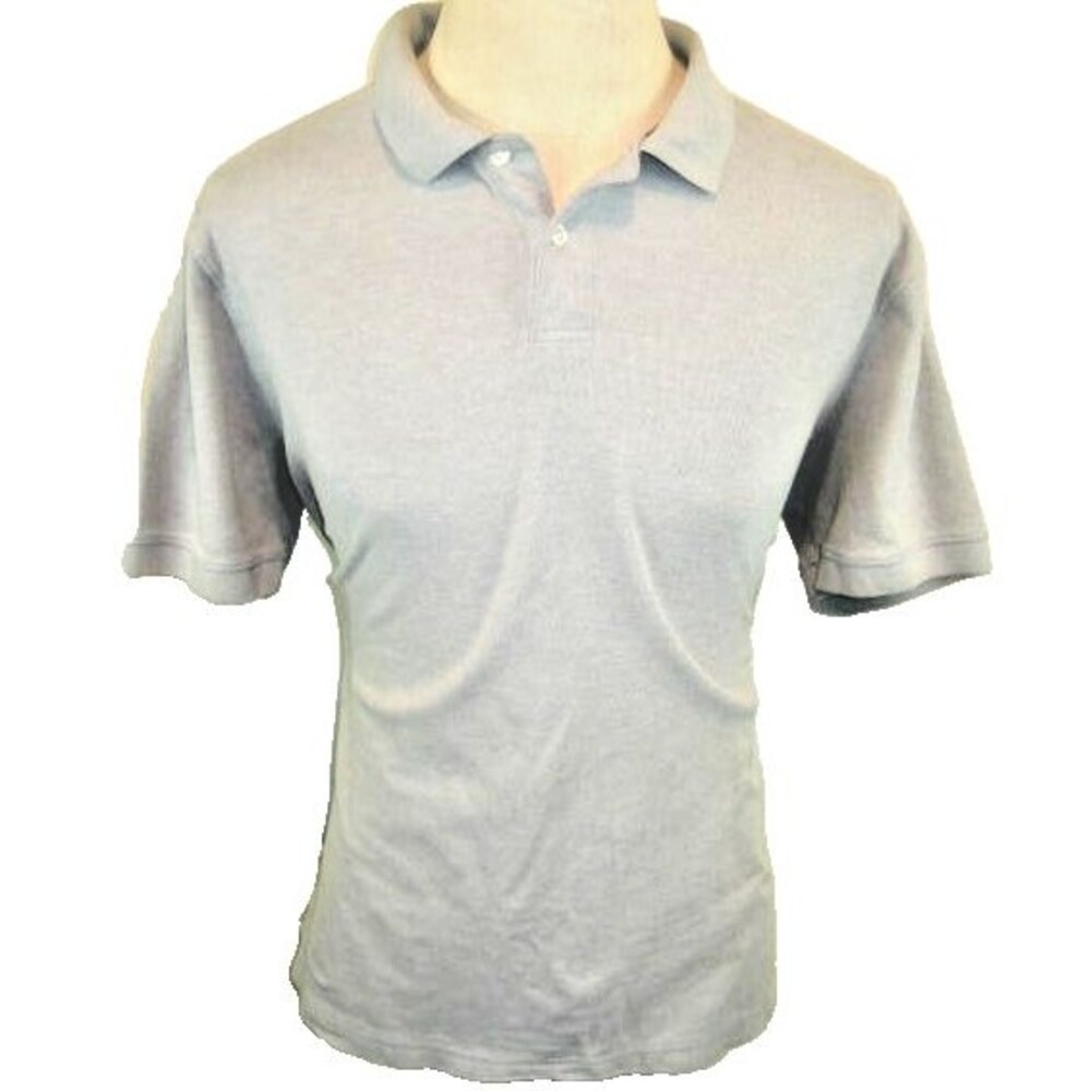 Mens Saddlebred Comfort Flex Gray Cotton/Poly SS Golf Polo Casual Shirt sz XL